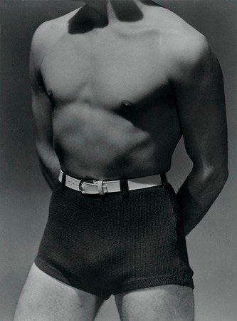 Horst Torso with Beachwear, c. 1930, 20 x 16 Platinum Palladium on 24 x 20 Paper, Ed. 27