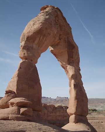 Stephen Johnson Delicate Arch and Contrail, Arches National Park, Utah, 1995