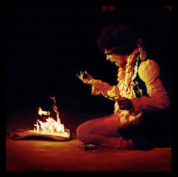 Ken Marcus, Jimi Hendrix Burning Guitar, Monterey Pop Festival, 1967
