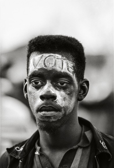 "Vote," Selma March, 1965, 20 x 16 Inches, Silver Gelatin Photograph, Edition of 25