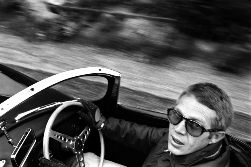 William Claxton Steve McQueen in His XK-SS Jaguar, Mulholland Drive, Los Angeles, 1962