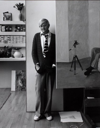 David Hockney, 1975, Vintage Silver Gelatin Photogaph