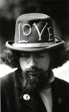 Hippie with "Love" Hat, Haight Ashbury, San Francisco, 1967