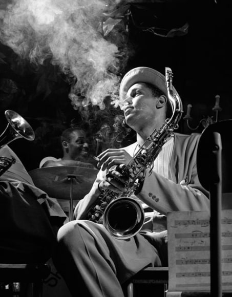 Herman Leonard Dexter Gordon, Royal Roost, New York City, 1948