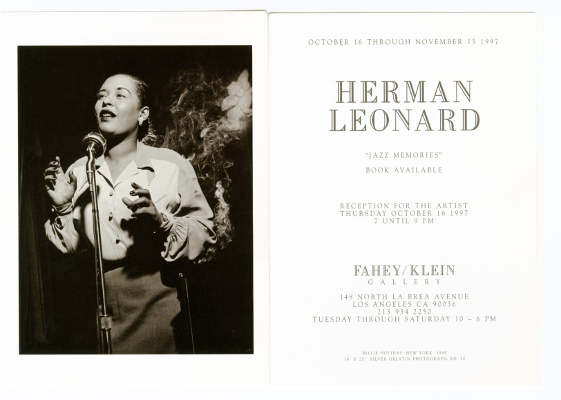 Herman Leonard - Jazz Memories - Exhibitions - Fahey Klein Gallery