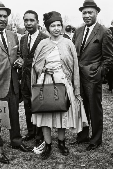 Rosa Parks, Selma March, 1965, 20 x 16 Inches, Silver Gelatin Photograph, Edition of 25