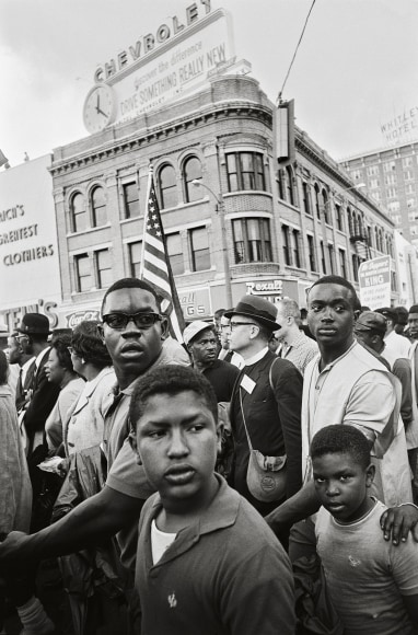 Crowd Entering Montgomery, 1965, 20 x 16 Inches, Silver Gelatin Photograph, Edition of 25