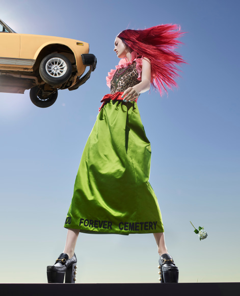 Fashion (with Flying Orange Car), Los Angeles, 2016, 40 x 32 1/2 Inches, Archival Pigment Print, Edition of 5