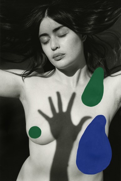 Ariana I (Mono) 2017, Painted Silver Gelatin Photograph