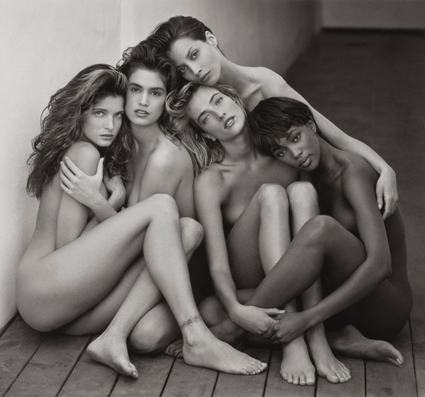 Herb Ritts Stephanie, Cindy, Christy, Tatjana, Naomi, Hollywood, 1989 