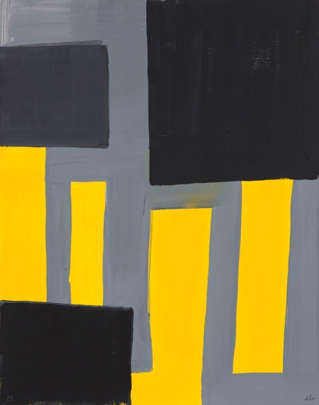 Three Squares, Four Yellow Bars