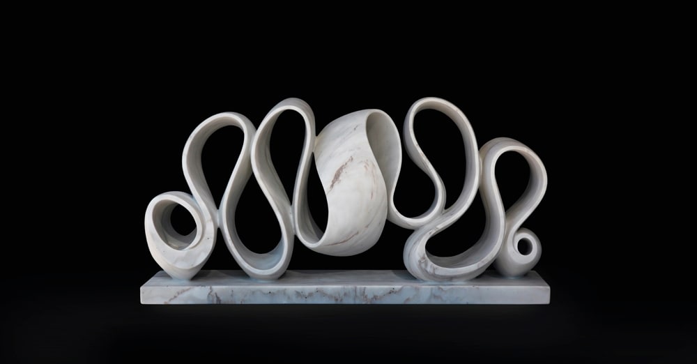Elizabeth Turk (b. 1961), &quot;Script: Line 187,&quot;&nbsp;2013. Marble, 18 in. high x 35 1/2 in. wide x 7 3/4 in. deep