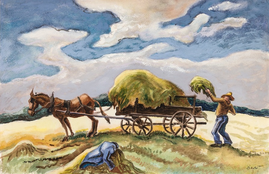 Thomas Hart Benton (1889-1975), Loading Hay, n.d.