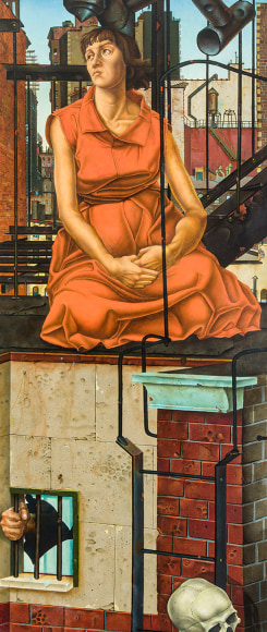 JULES KIRSCHENBAUM (1930&ndash;2000), &quot;Without the Hope of Dreams,&quot; 1953. Oil on canvas, 84 1/8 x 36 1/8 in.