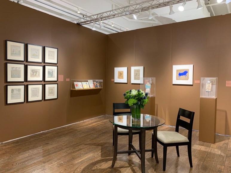Installation view of Hirschl & Adler Modern at the Outsider Art Fair New York, Metropolitan Pavilion, March 3-6, 2022