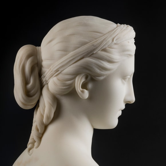 HIRAM POWERS (1805&ndash;1873), Proserpine, 1849. Marble, 15 1/2 in. high (detail).