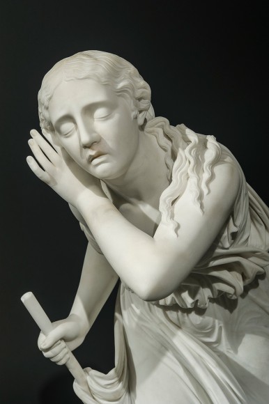RANDOLPH JOHN ROGERS (1825–1892), Nydia, the Blind Flower Girl of Pompeii, 1862. Marble, 36 1/2 in. high (detail).