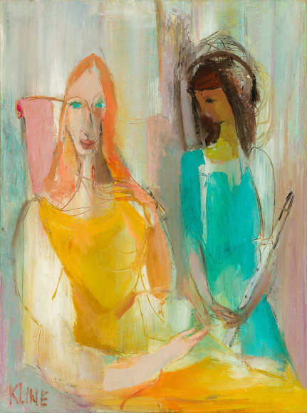 Franz Kline (1910–1962), "Miriam and Sue Orr with Flute," 1948. Oil on canvas, 30 3/4 x 22 3/4 in.