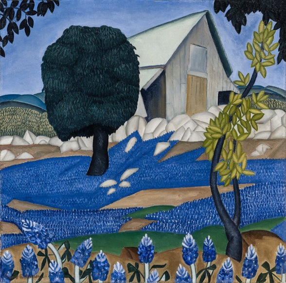 Texas Bluebonnets, c. 1926, Oil on canvas, 23 7/8 x 24 1/8 in.