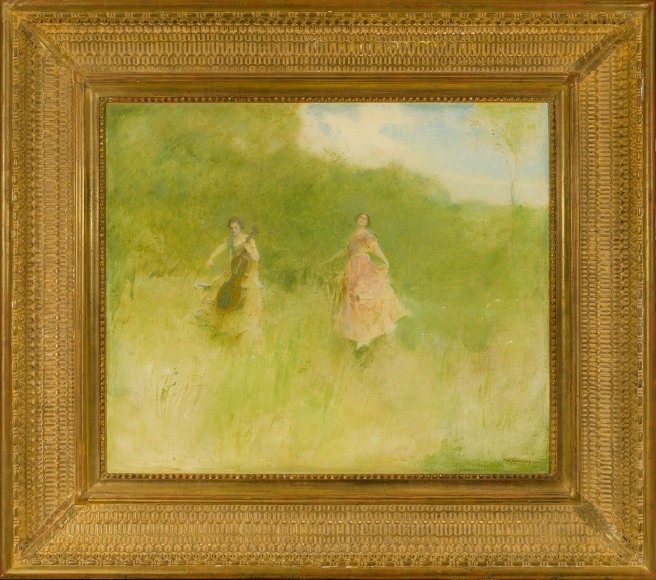 THOMAS WILMER DEWING (1851–1938), "May (Springtime, Welcome Sweet Springtime)," before 1921. Oil on canvas, 20 x 24 in.