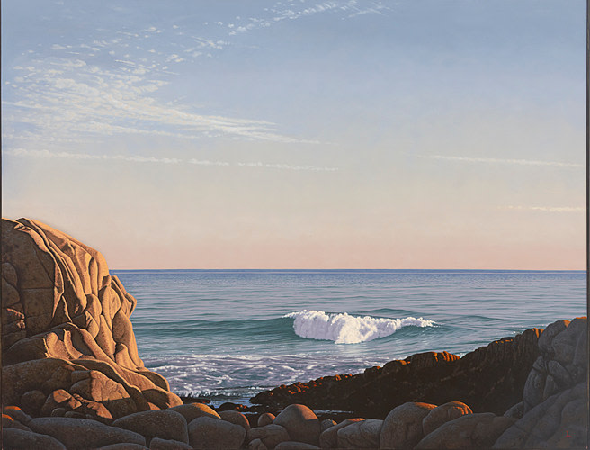 Seascape with Wave, 2011, Oil on canvas, 60 x 80 in. 