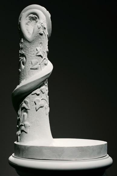 The Stand: Eve Disconsolate, 2013, Plaster, 69 x 26 x 26 in. 