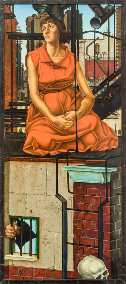JULES KIRSCHENBAUM (1930&ndash;2000), &quot;Without the Hope of Dreams,&quot; 1953. Oil on canvas, 84 1/8 x 36 1/8 in.