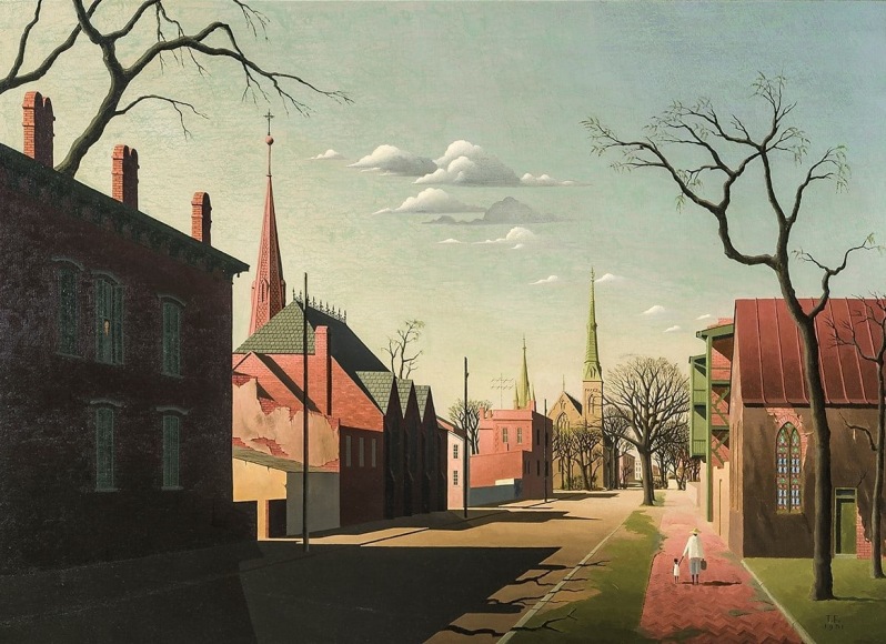 THOMAS FRANSIOLI (1906–1997), Street Scene, South Boston, 1951. Oil on canvas, 22 x 30 in.