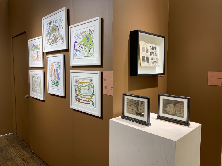 Installation view of Hirschl & Adler Modern at the Outsider Art Fair New York, Metropolitan Pavilion, March 3-6, 2022