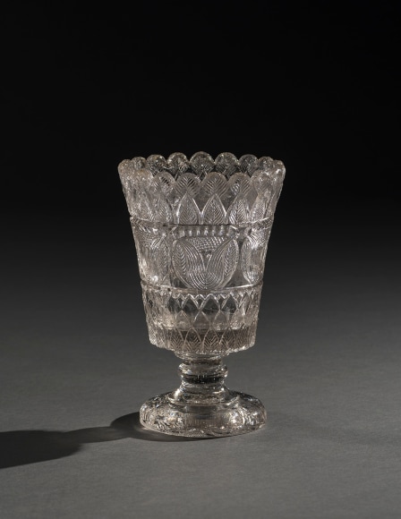 Clear “Cape Cod Lily” Footed Vase, about 1830, Boston & Sandwich Glass Company, Sandwich, Massachusetts (active 1825–88)