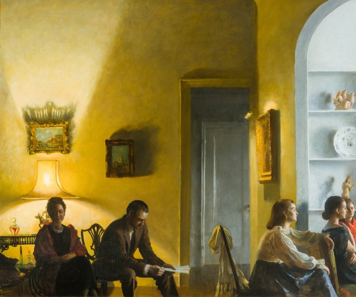 JOHN KOCH (1909–1978), "The Concert," 1954. Oil on canvas, 25 x 30 in.