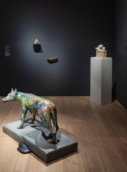 Installation view of Lily Cox-Richard's work at the ADAA The Art Show, as presented by Hirschl & Adler Modern, November 3 – 6, 2022