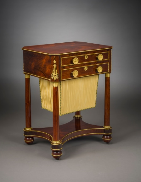 Work Table, about 1819–24, Attributed to Isaac Vose & Son (active 1819–25), with Thomas Seymour (1772–1848) as foreman (active in the Vose Shop, 1819–25), Boston