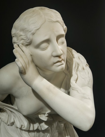 RANDOLPH JOHN ROGERS (1825–1892), Nydia, the Blind Flower Girl of Pompeii, 1862. Marble, 36 1/2 in. high (detail).