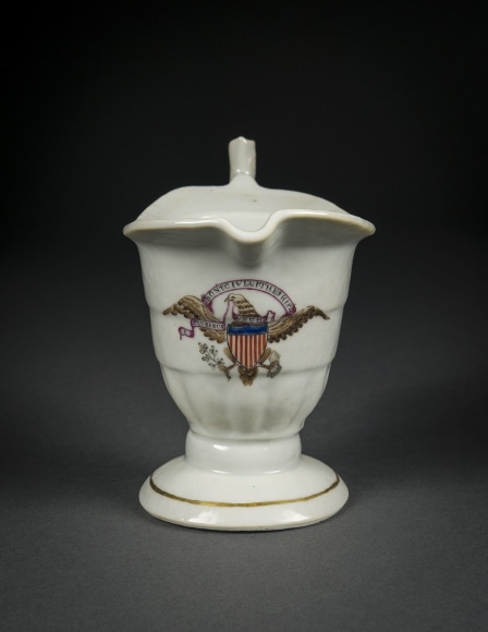 Helmet-Shaped Creamer with the Seal of the United States and the Motto &ldquo;DONT GIVE UP THE SHIP,&rdquo;&nbsp;about 1813&ndash;15
