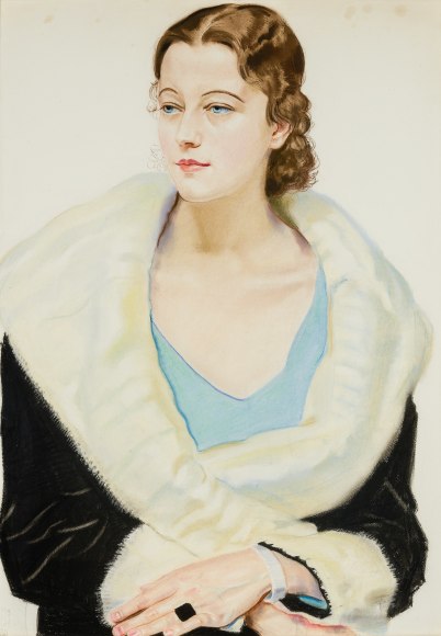 WINOLD REISS (1886&ndash;1953), &quot;Nicke II,&quot; 1931. Pastel on watercolor board, 30 1/8 x 25 5/8 in.