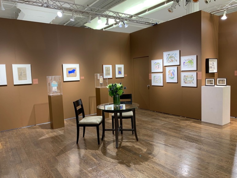 Installation view of Hirschl & Adler Modern at the Outsider Art Fair New York, Metropolitan Pavilion, March 3-6, 2022