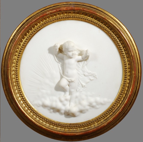 WILLIAM COUPER (1853–1942), "Morning," 1882. Marble relief, 19 in. diameter.