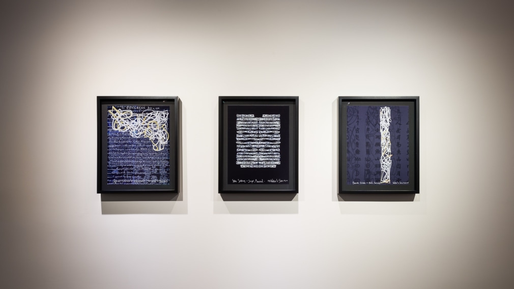 Installation view of Elizabeth Turk: Written in Stone at Hirschl &amp; Adler Modern