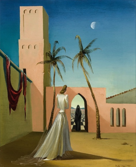 RUTH RAY (1919–1977), "The Portal," 1945. Oil on canvas, 17 1/8 x 14 1/8 in.