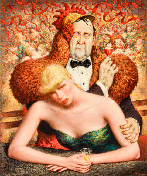 JAMES CHAPIN (1887&ndash;1975), &quot;Call Girl,&quot; 1956&ndash;60. Oil on canvas, 36 1/8 x 30 1/2 in.