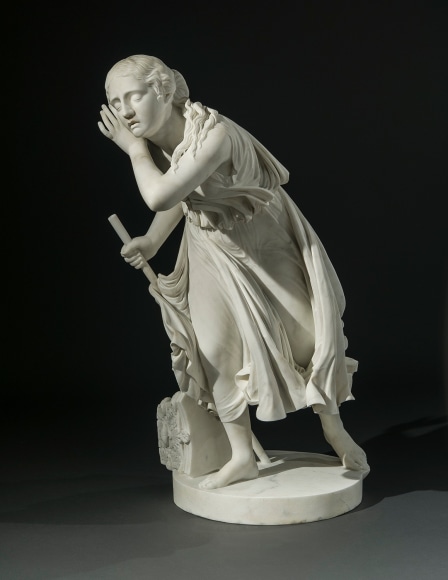 RANDOLPH JOHN ROGERS (1825–1892), Nydia, the Blind Flower Girl of Pompeii, 1862. Marble, 36 1/2 in. high.