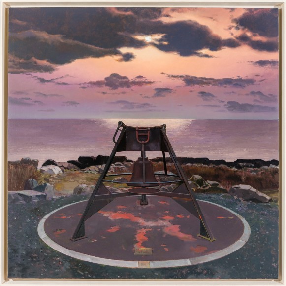 John Moore (b. 1941), &quot;Marker,&quot; 2021. Oil on canvas, 46 x 46 in.