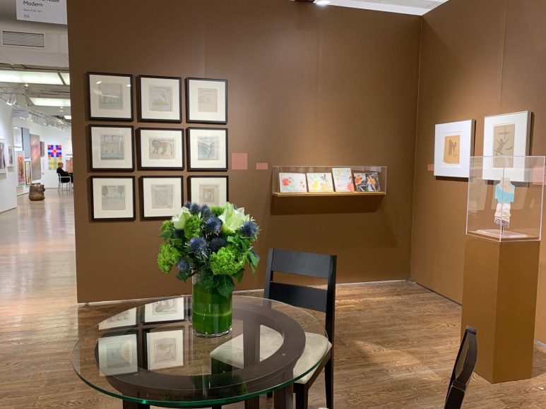 Installation view of Hirschl & Adler Modern at the Outsider Art Fair New York, Metropolitan Pavilion, March 3-6, 2022