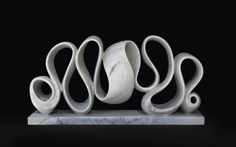 Elizabeth Turk (b. 1961), Script: Line 187, 2013, Marble, 18 x 35 1/2 x 7 3/4 in.