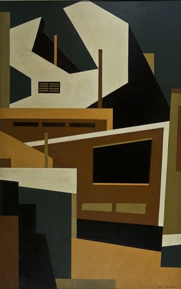 NILES SPENCER (1893&ndash;1952), &quot;In Fairmont,&quot; 1951. Oil on canvas, 65 1/2 x 41 1/2 in.