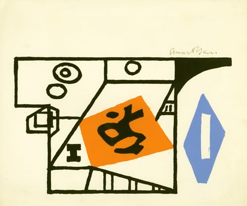 Ivy League, about 1955, Color screenprint, 7 1/2 x 9 in. 
