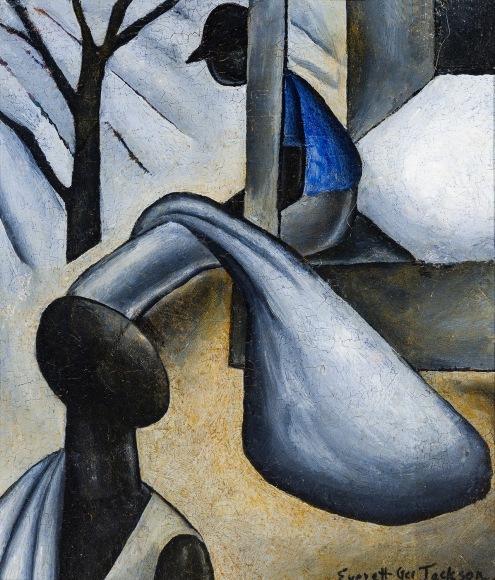 East Texas Negroes, c. 1927, Oil on board, 7 3/4 x 6 3/4 in.