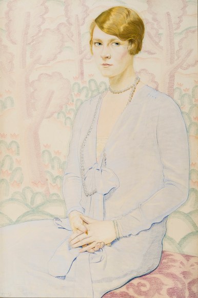 FRITZ WILHELM WINOLD REISS (1886–1953), "Portrait of Carol Moon Gardner (1909–1964)," about 1927–28. Pastel on paper, 39 1/2 x 25 3/4 in.