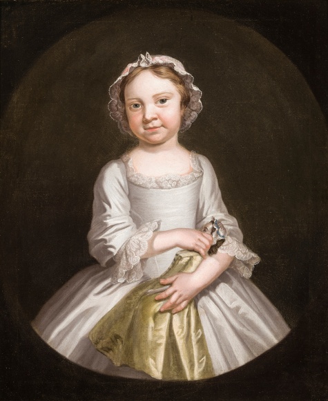 JOHN WOLLASTON (about 1710–about 1775), "Portrait of Isabella Morris," about 1755. Oil on canvas, 30 1/8 x 25 1/8 in.